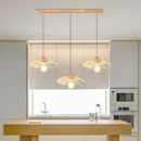 suspension en bois et verre au design nordique rétro décoratif