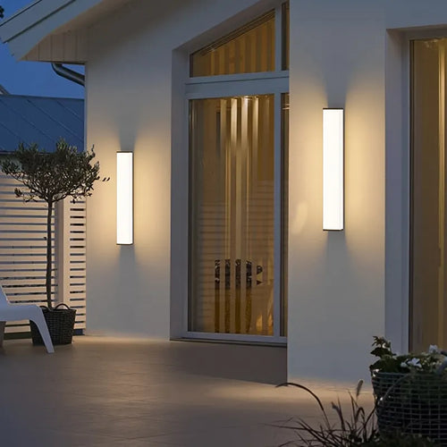 Acier inoxydable LED étanche longue applique murale moderne Ip65 éclairage extérieur jardin Villa balcon ligne lumière mur rondelle lumière 8 - vue 2 sur 8