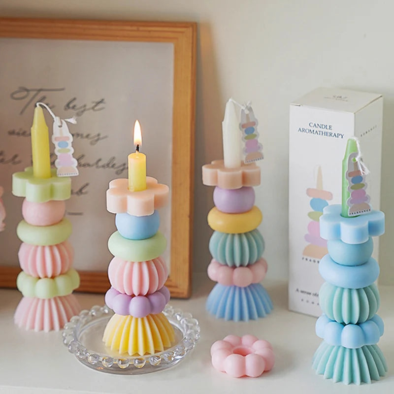 bougie parfumée empilable en cire de soja pour mariage et anniversaires - vue 2 sur 10