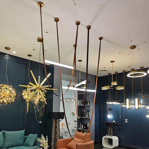 Italienischer Design-Kronleuchter mit LED-Röhrenlampe - vue 6 sur 14