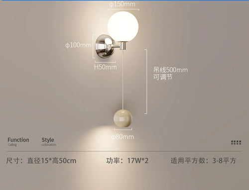 LED-Wandleuchte im Retro-Stil mit mittelalterlichem Design für die Innendekoration - vue 9 sur 9