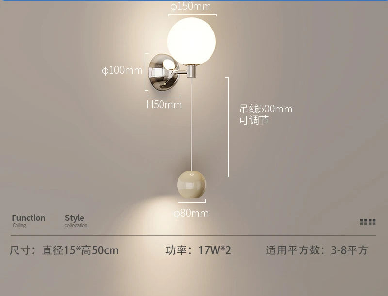 LED-Wandleuchte im Retro-Stil mit mittelalterlichem Design für die Innendekoration - vue 8 sur 9