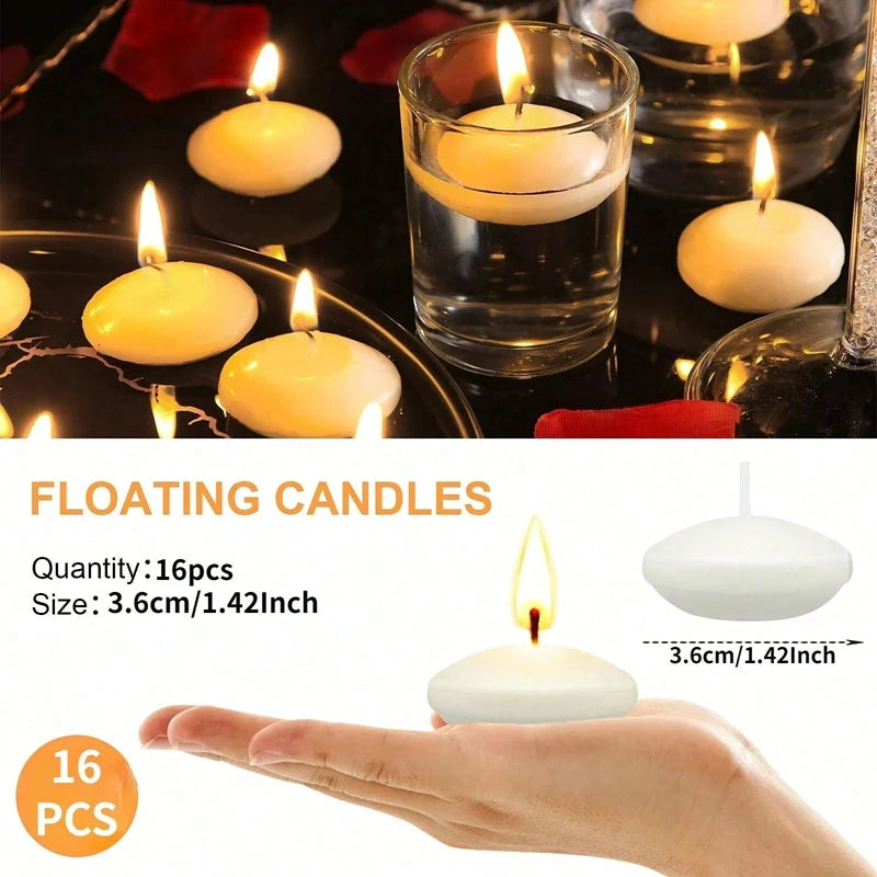 lot de bougies flottantes non parfumées pour toutes occasions romantiques - vue 4 sur 13