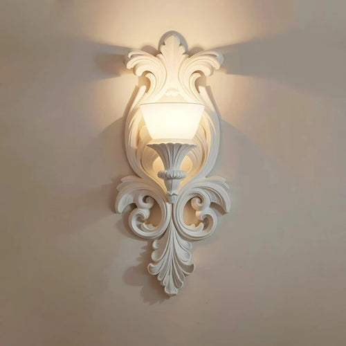 Dekorative französische Retro-Wandleuchte im nordischen Luxusdesign, skulptiert - vue 2 sur 7