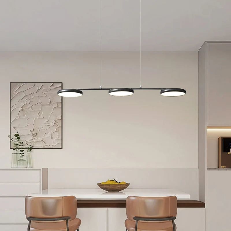 lustre led moderne en cuivre noir pour intérieur élégant - vue 4 sur 10