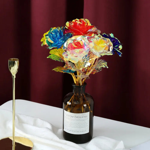 fleur de rose en feuille artisanale pour la saint-valentin - vue 4 sur 14