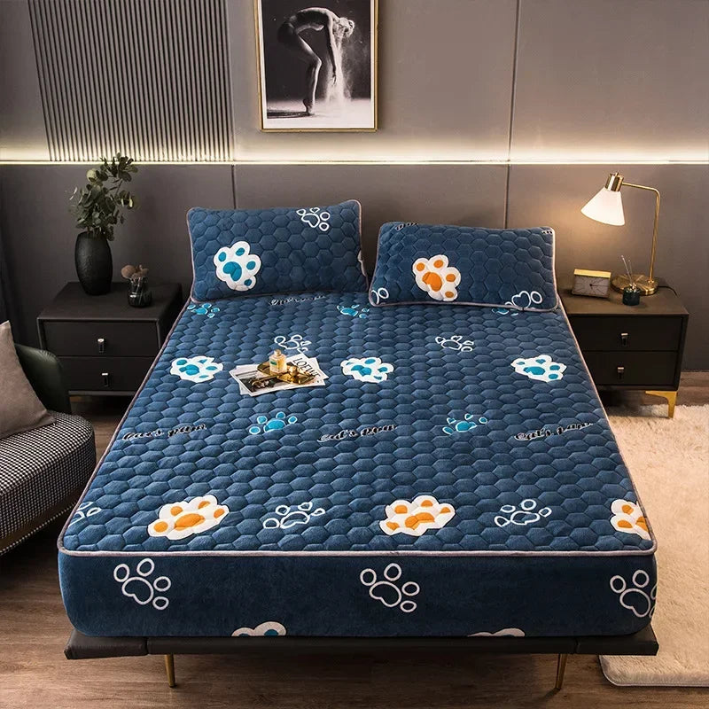 drap matelassé housse de protection en velours épais antidérapante