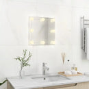 miroir mural carré avec lumières led pour décoration intérieure