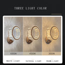 Moderne runde LED-Wandleuchte aus Luxus-Kristall