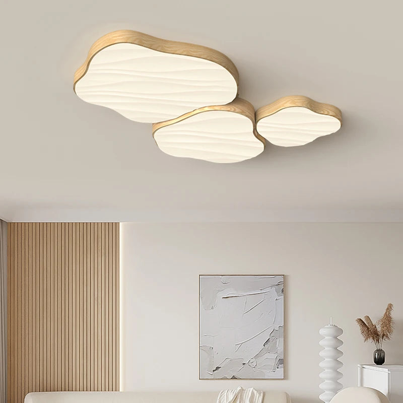 LED-Deckenleuchte im natürlichen Holzstil Warmweiß Vollspektrum - vue 6 sur 10