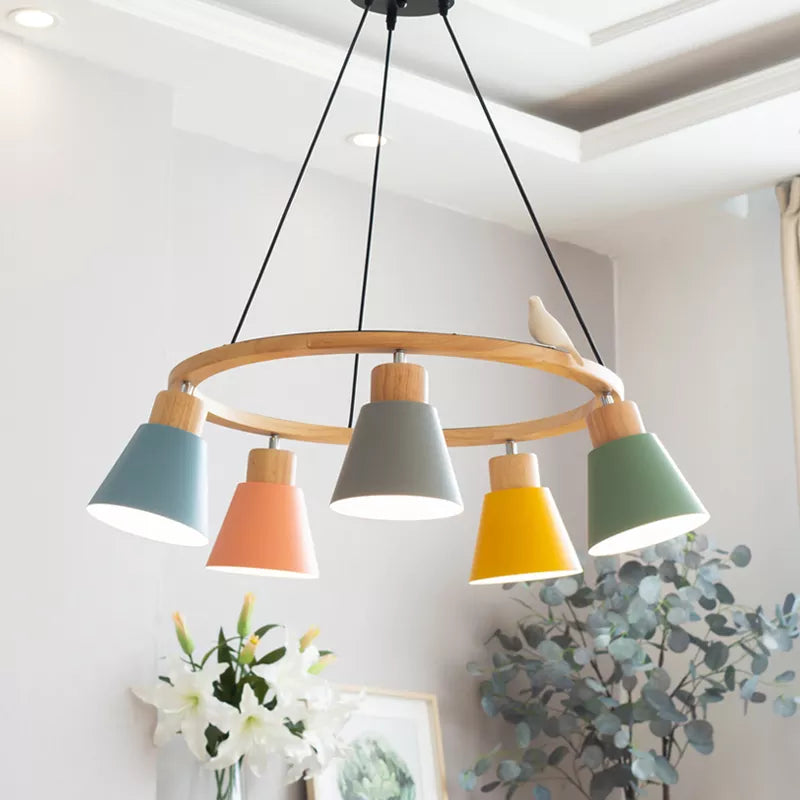 Lampe suspension nordique moderne Macaron - vue 3 sur 18