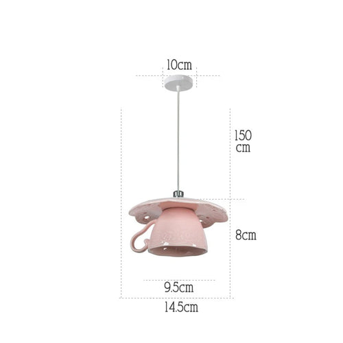 Moderne LED-Pendelleuchte aus Keramik in Teekannenform für die Küche - vue 17 sur 30