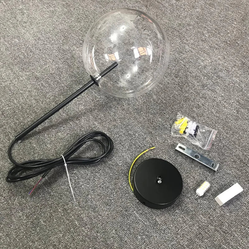 LED moderne Lustre nordique lampes suspendues Lustre luminaire boule de verre abat-jour chambre salle à manger lampe suspendue Restaurant - vue 6 sur 15