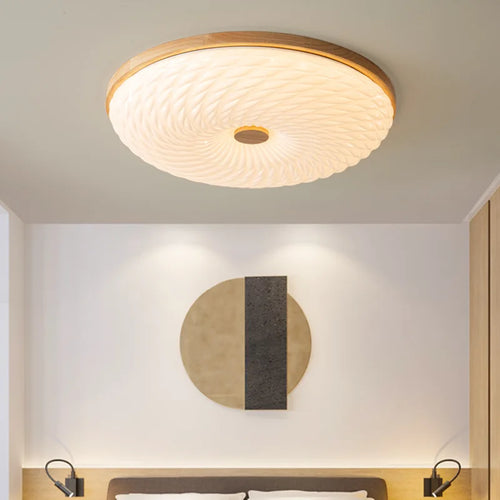 Kreative LED-Deckenleuchte aus Holz im nordischen Loft-Design - vue 2 sur 10