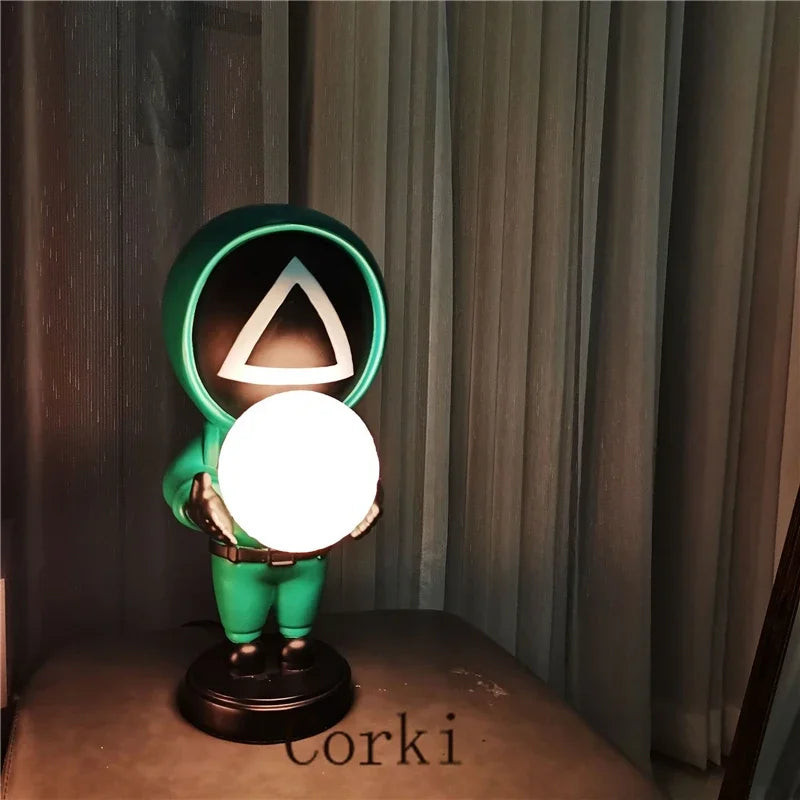lampe de table astronautes design nordique veilleuse 3D décorative - vue 10 sur 10