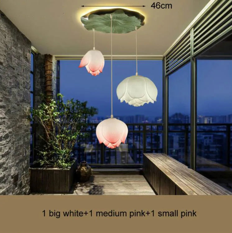 Retro-Pendelleuchte Lotusblume LED - vue 14 sur 22