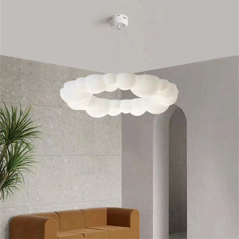 plafonnier led moderne design nordique en forme de nuage - vue 5 sur 8