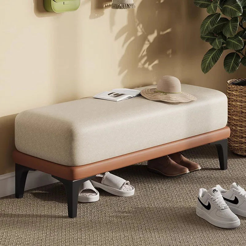 tabouret en velours moderne nordique pouf unique et peu encombrant - vue 2 sur 24