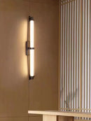 Design-Wandleuchte aus Edelstahl im minimalistischen Stil dekorativ
