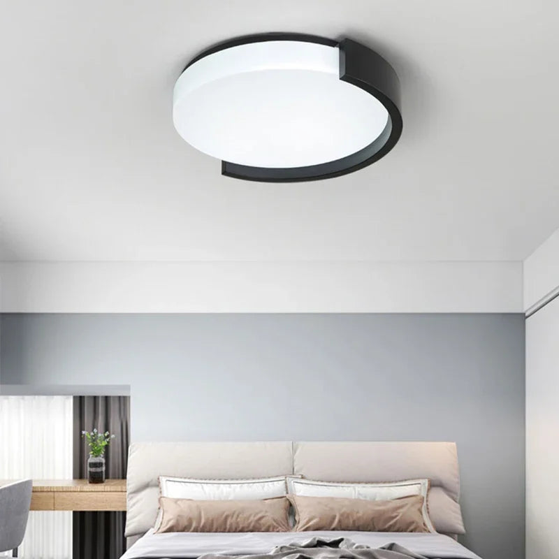 plafonnier led nordique lustre rond simple pour diverses allées - vue 4 sur 10