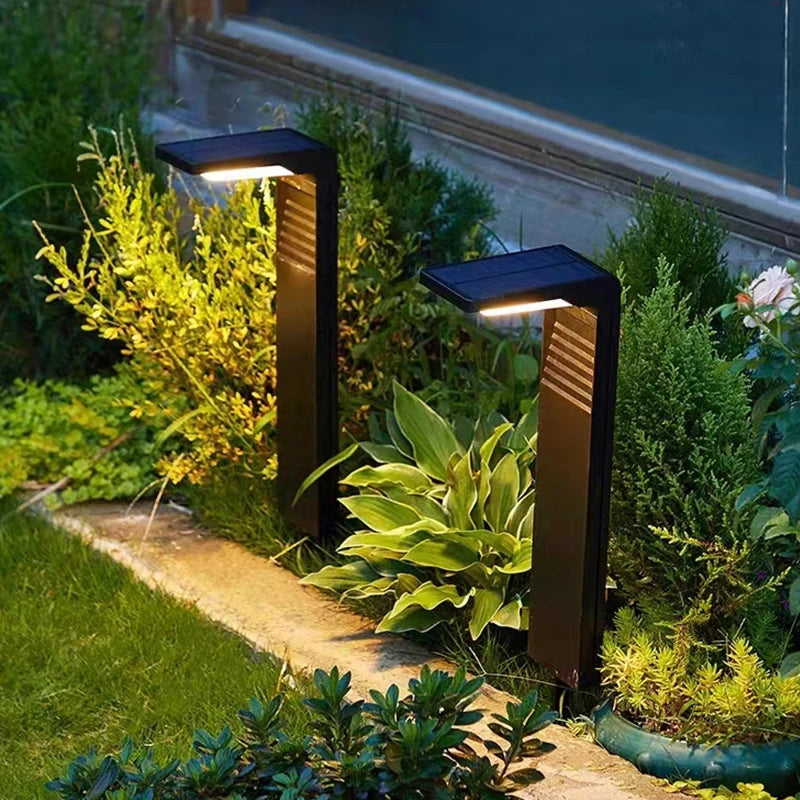 1/2 PIÈCES Lampes Solaires De Jardin Décoration Extérieure Voie Lumière LED Étanche Borne De Paysage Lumières Solaires De Pelouse pour Passerelle De Cour - vue 2 sur 6