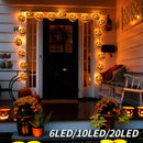 Lichterkette Kürbis für Halloween-Deko innen und außen