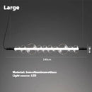 Moderner Bartresen mit hängender LED-Lichtleiste