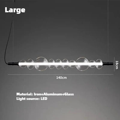 Moderner Bartresen mit hängender LED-Lichtleiste