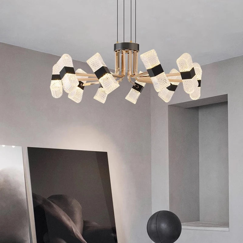 lustre décoratif éclairage intérieur lampes suspendues fantaisie - vue 2 sur 9