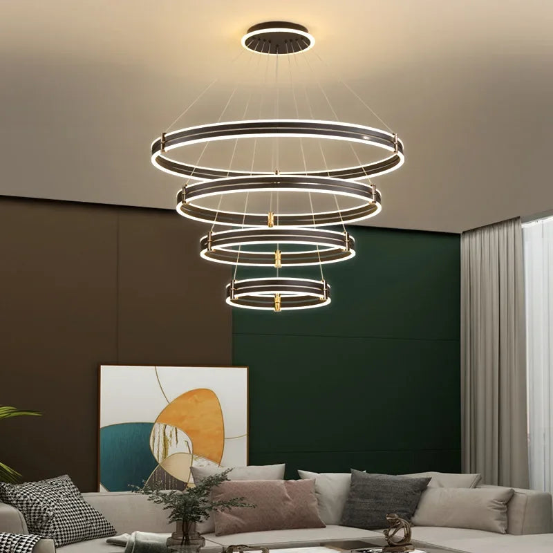 Lustre de luxe avec anneau arrière de styliste - vue 5 sur 4