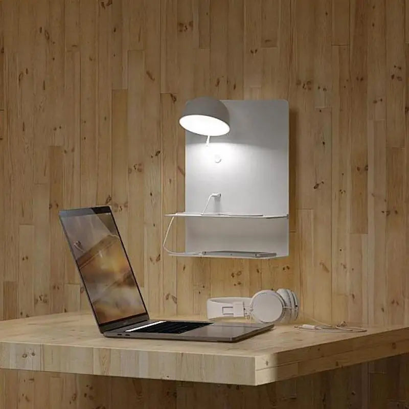 applique murale nordique multi-usages avec port usb - vue 4 sur 9