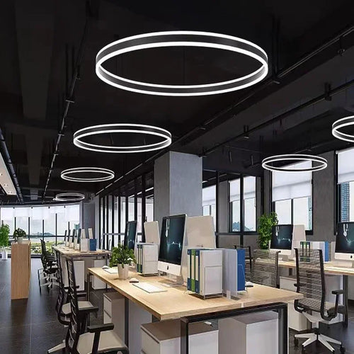 Moderner LED-Kronleuchter höhenverstellbar für stilvolle Wohnräume - vue 4 sur 10