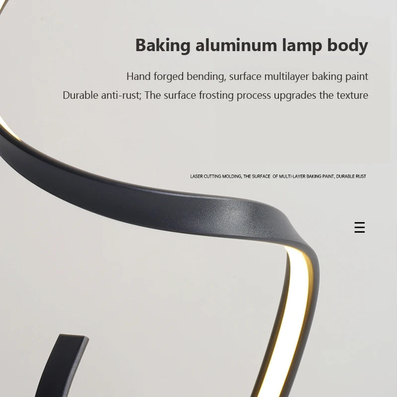 Lampadaire à bande LED moderne - vue 7 sur 8