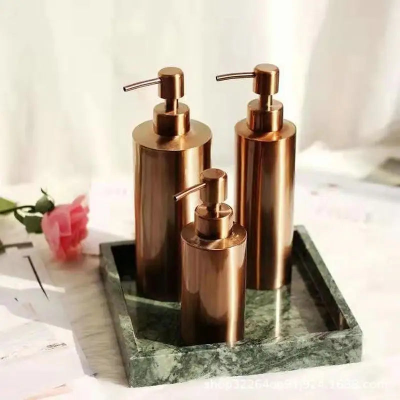distributeur de savon liquide en acier inoxydable pour salle de bain - vue 4 sur 7