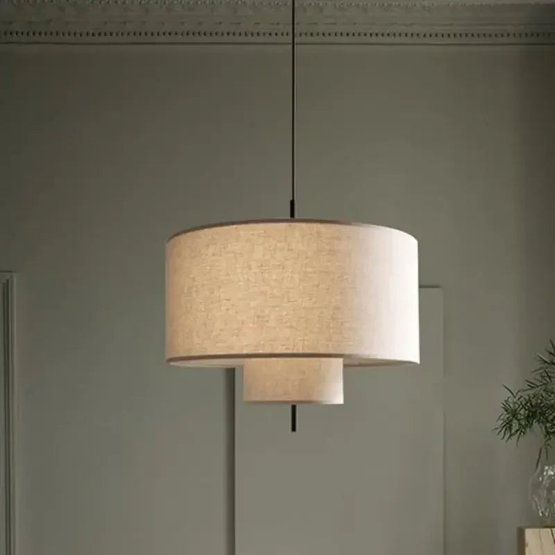 Japonais Wabi Sabi tissu Art suspension lumières Lustre Chandeliert salon chambre Restaurant B &amp; B décoration de la maison lampes suspendues - vue 5 sur 9