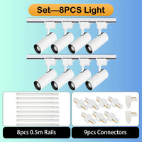 spot sur rail dimmable tricolore pour éclairage intérieur intelligent