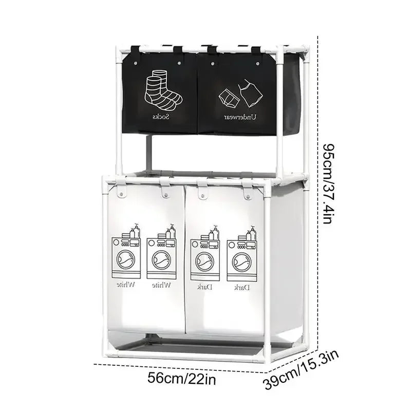 Laundry Baskets Folding laundry basket, dirty clothes storage bag, large capacity clothes basket for bathroom use - vue 6 sur 12