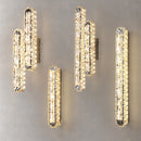 applique murale led en cristal clair montage en surface morden
