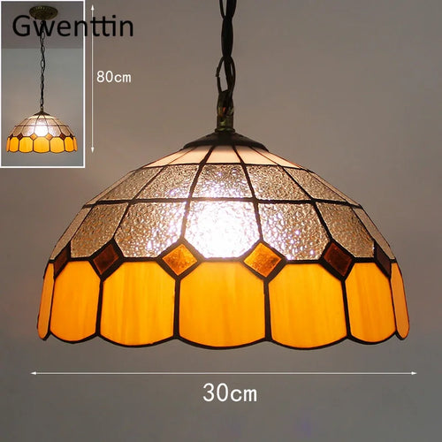 Pendelleuchte aus Buntglas im Tiffany-Stil für Ihre Inneneinrichtung - vue 16 sur 26