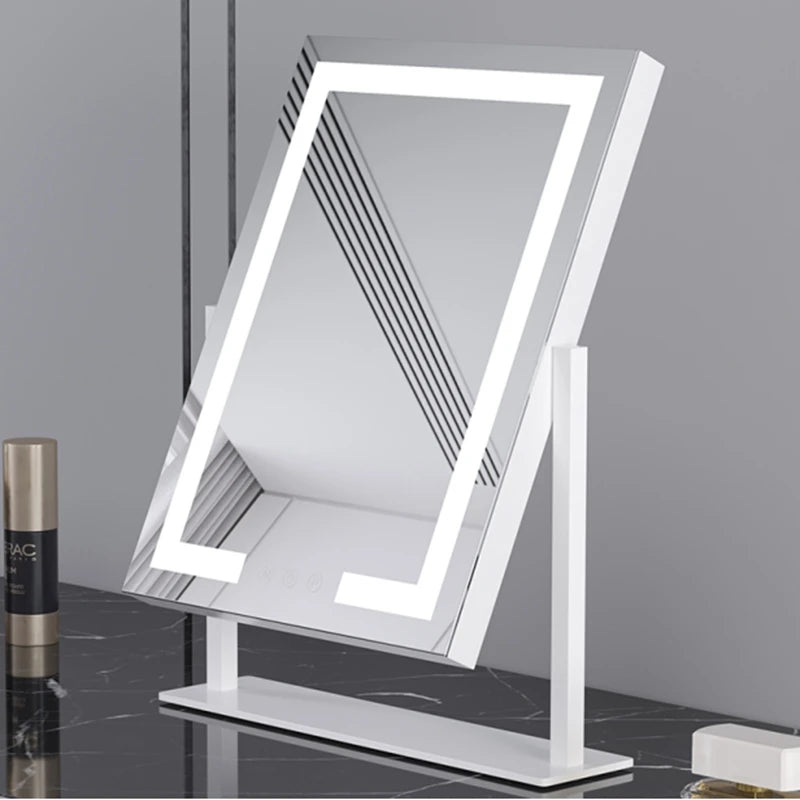 miroir décoratif avec lumière rotatif 360 degrés haute définition - vue 5 sur 5