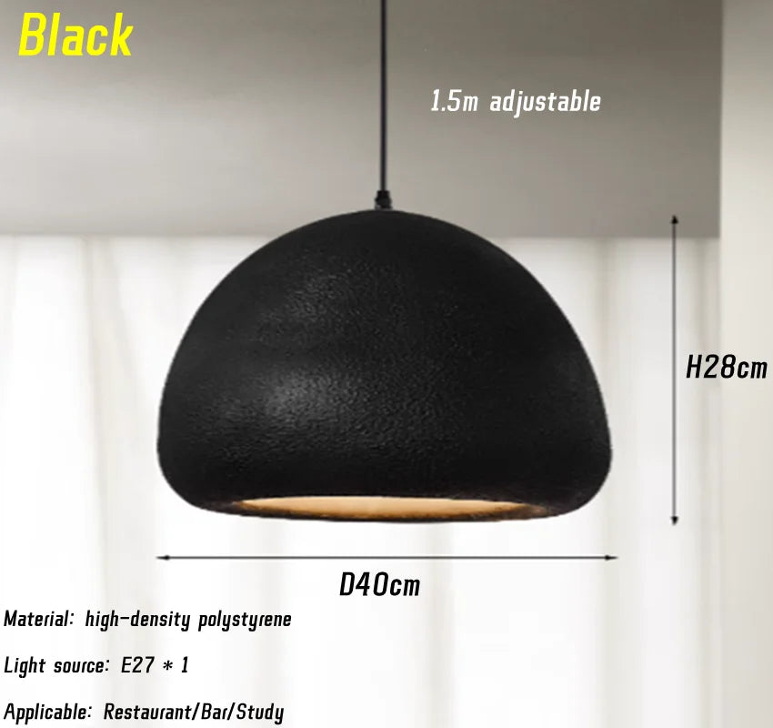 Handgefertigte Wabi-Sabi-Pendelleuchte im nordischen Stil mit LED