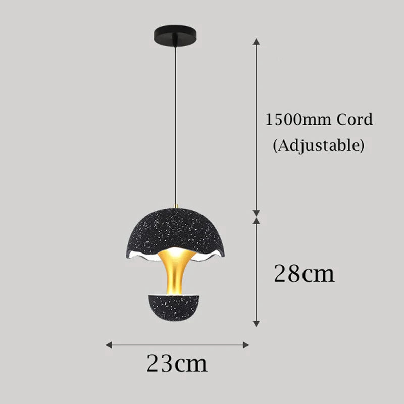 suspension créative champignon en ciment pour restaurant café bar - vue 6 sur 9