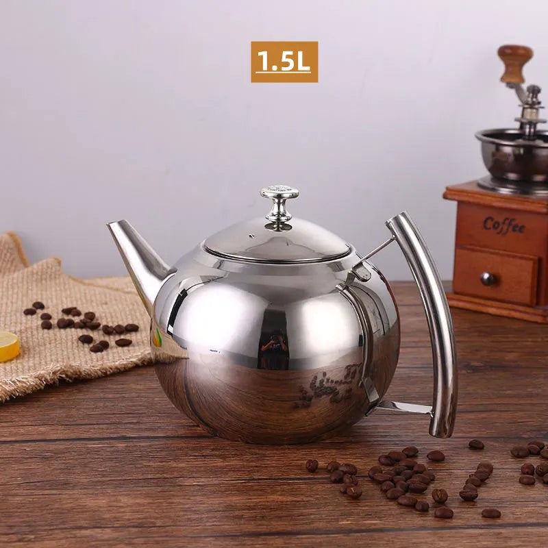 Théière acier inoxydable avec infuseur style moderne cuisine