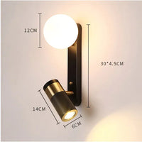 Moderne nordische LED-Wandleuchte mit drehbarem Design