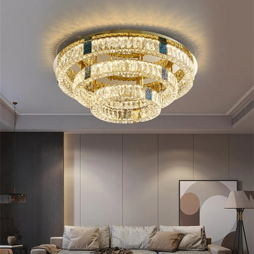 Runde LED-Deckenleuchte im nordischen Design aus Edelstahl – neues Modell - vue 2 sur 12