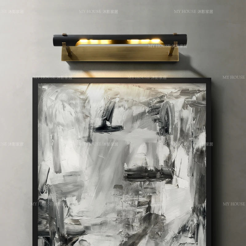 Applique murale en cuivre avec miroir - vue 4 sur 8