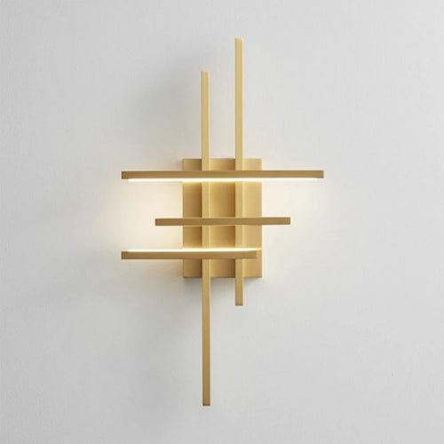 applique murale led minimaliste en laiton