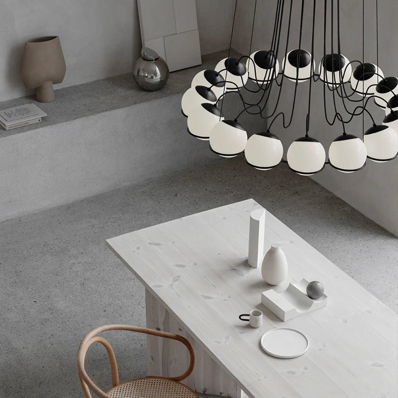 Minimalistischer Glas-Kronleuchter für elegante Inneneinrichtung - vue 3 sur 12