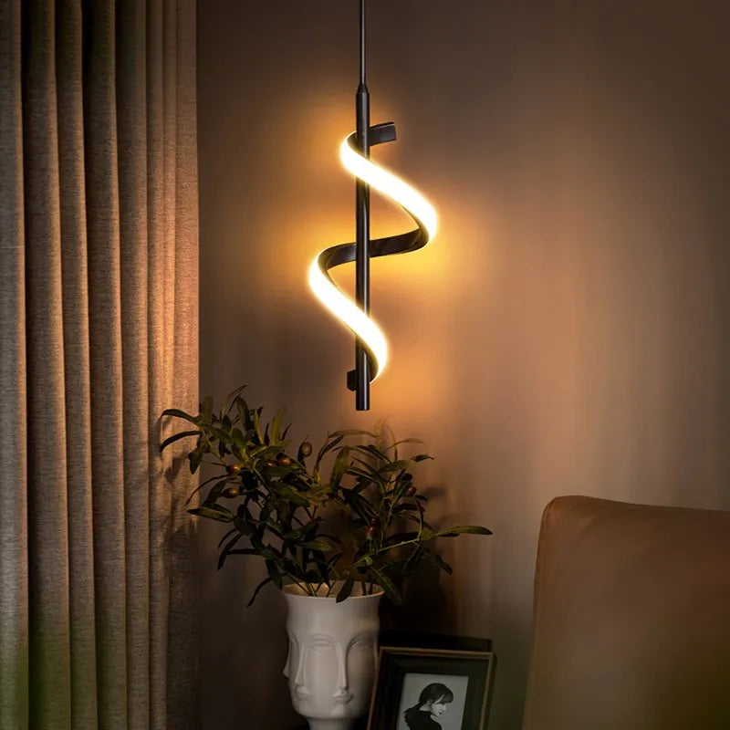 lampe suspendue moderne à design nordique suspension led décoratif - vue 4 sur 12