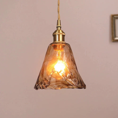 Kreative Pendelleuchte aus Glas mit Retro-Modernem Design - vue 4 sur 18